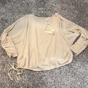 Cream Open Shoulder Alythea Shirt